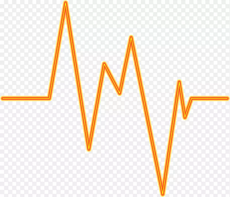 三角形黄色图案-EKG剪贴画