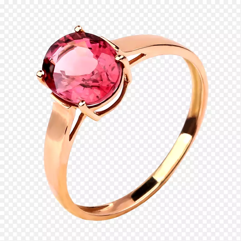 红宝石环大小环促进剂金-托凯家族价值玫瑰金印