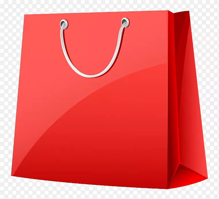 可重复使用的购物袋纸红色手提包-红色购物袋