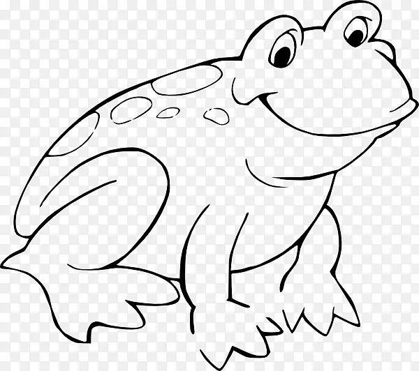 青蛙黑白动画剪贴画-青蛙线剪贴画