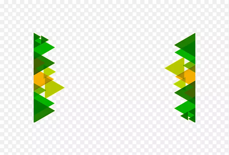 三角形绿色-ppt绿色三角形元素