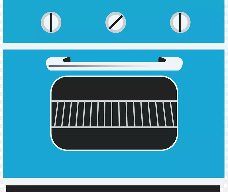 烤炉烧烤烘焙.浅蓝色电烤箱