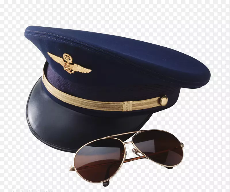 0506147919飞机帽子太阳镜-蓝色帽子