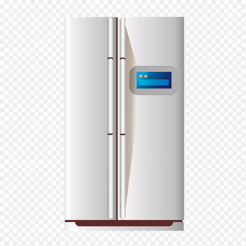 家用电器冰箱图标-手绘两门冰箱图案