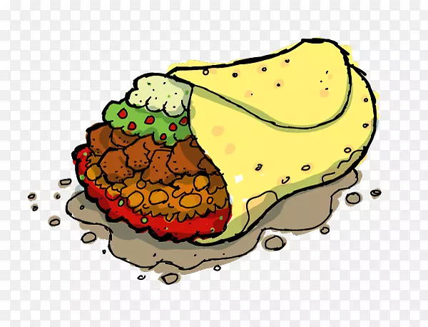 墨西哥玉米煎饼，墨西哥料理，快餐，剪贴画.玉米煎饼