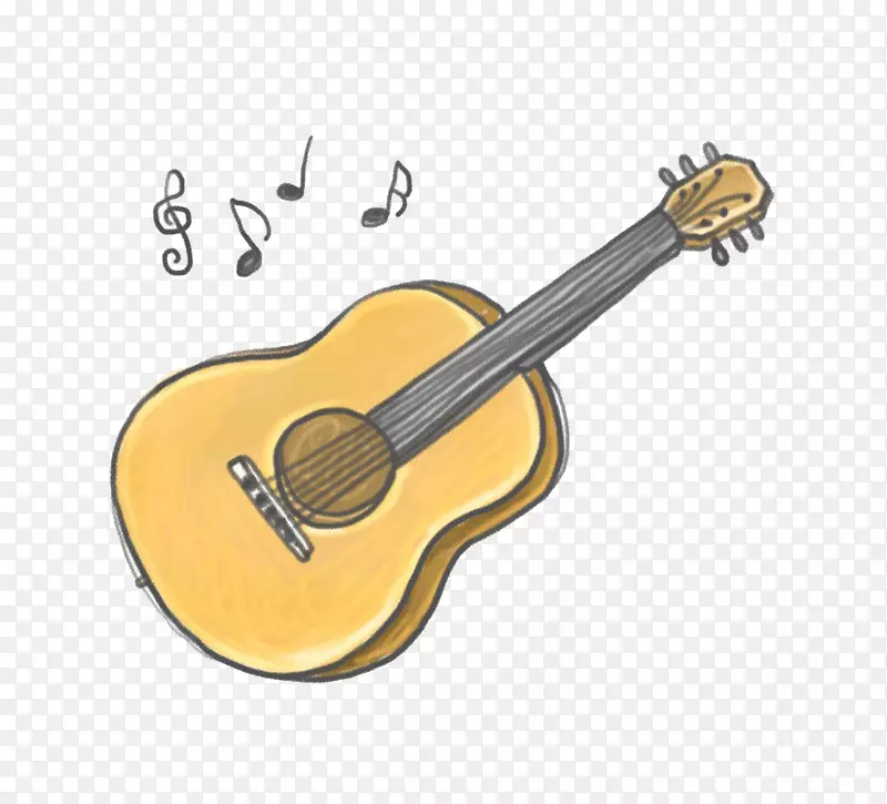吉他四弦琴卡瓦基尼奥圆顶卡通小提琴