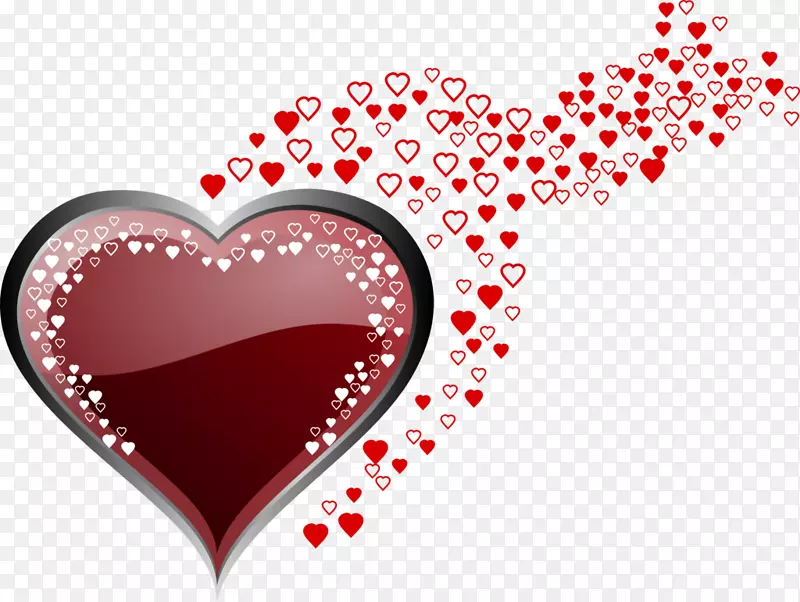 情人节心脏夹艺术-情人节快乐PNG透明图片