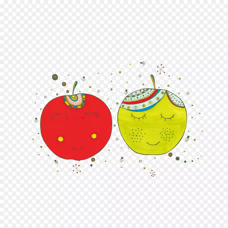 苹果图标-苹果笑脸