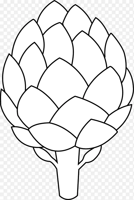 菊芋素描植物剪贴画.黑白花轮廓