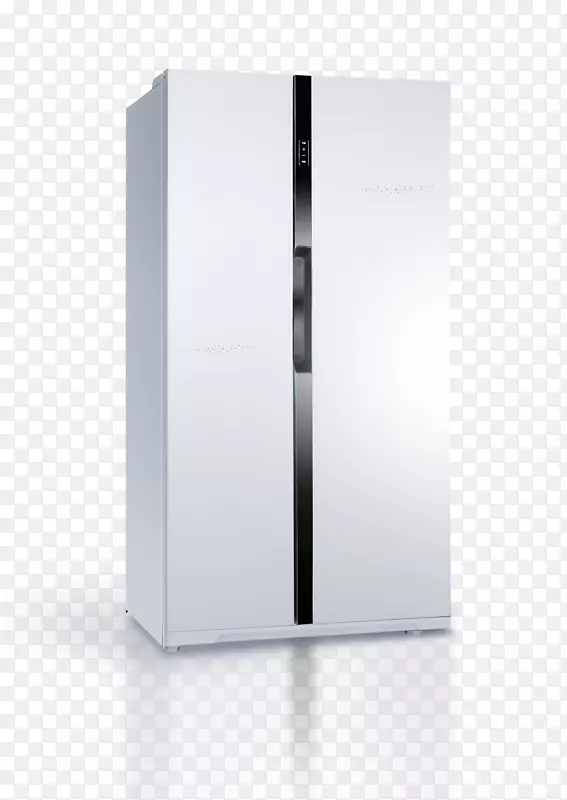 冰箱家用电器.白色现代极简式门式冰箱