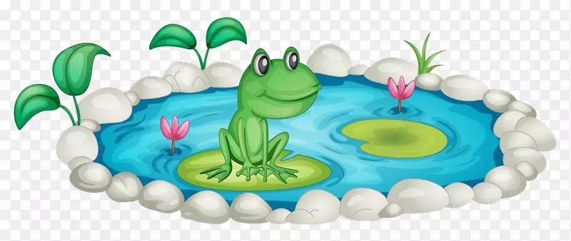 青蛙池塘剪辑艺术-青蛙中的池塘
