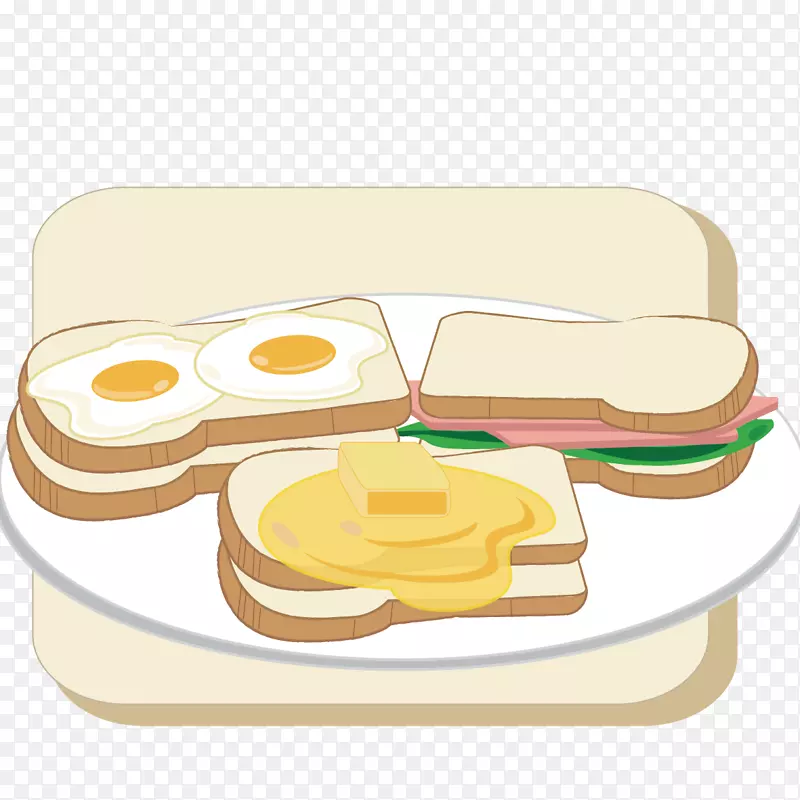 早餐吐司煎蛋夹艺术创意早餐