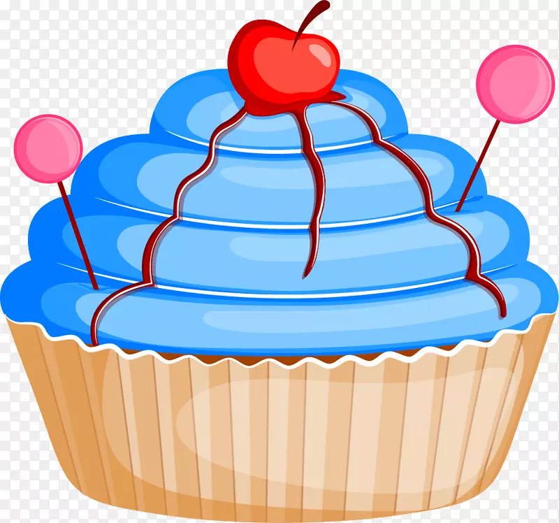 蛋糕樱桃蛋糕剪贴画-蓝莓樱桃蛋糕