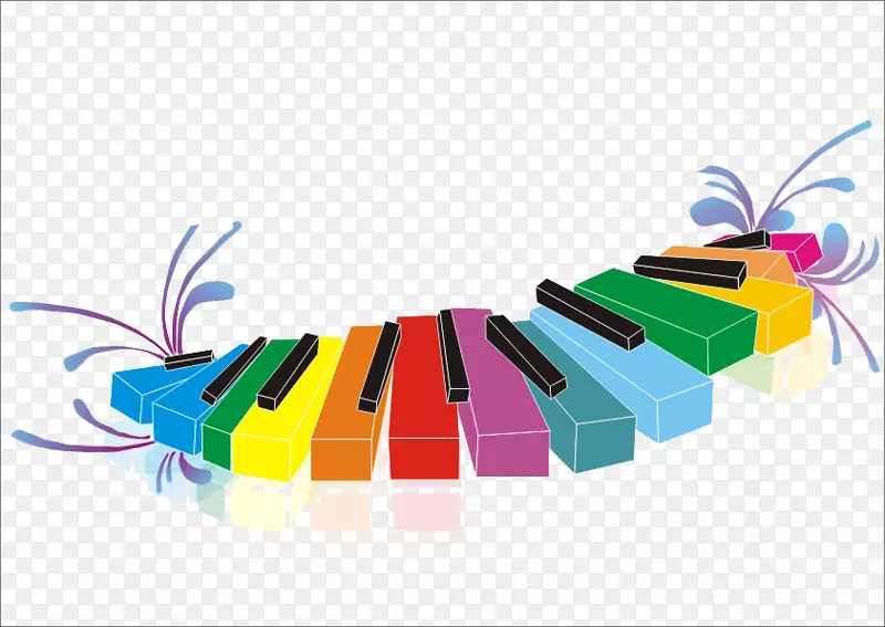 音乐键盘钢琴卡通钢琴键