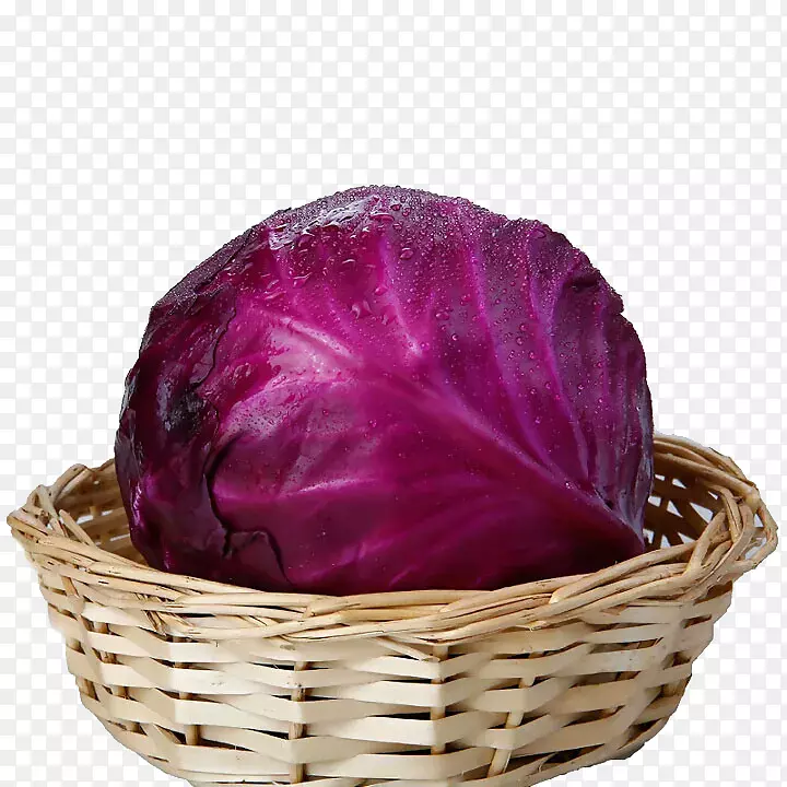红色卷心菜有机食品布鲁塞尔芽-紫色卷心菜盒