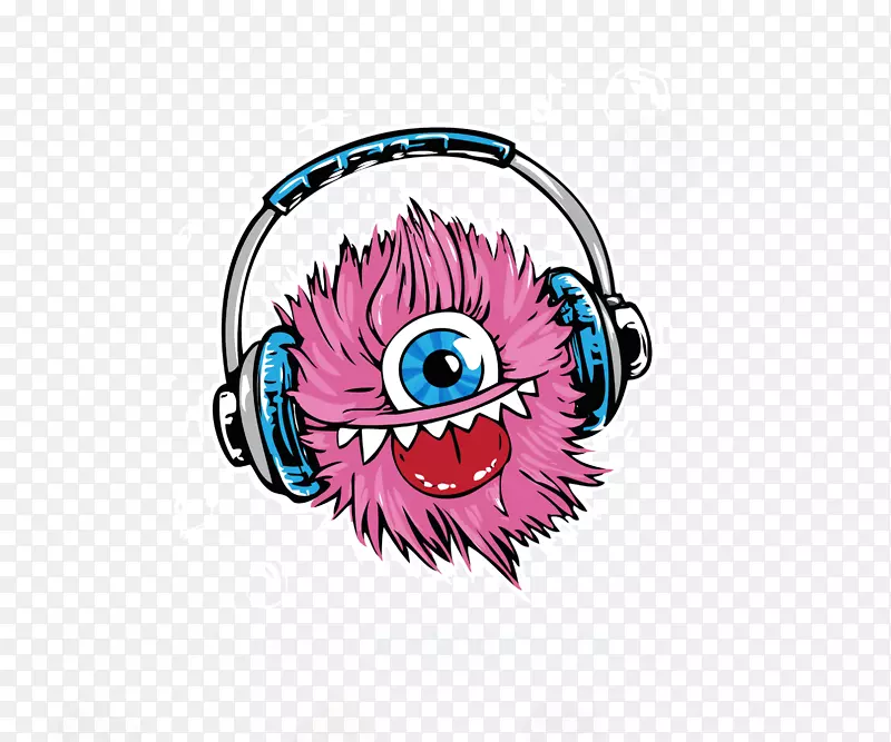 曲奇怪物弗兰肯斯坦怪物卡通-粉红色头发怪物球