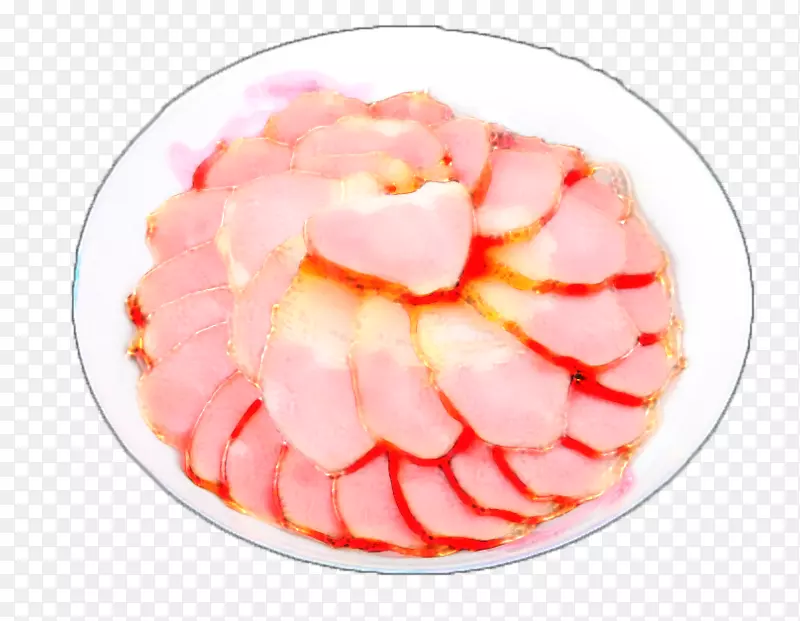 水珠熏肉腌制手绘熏肉盘