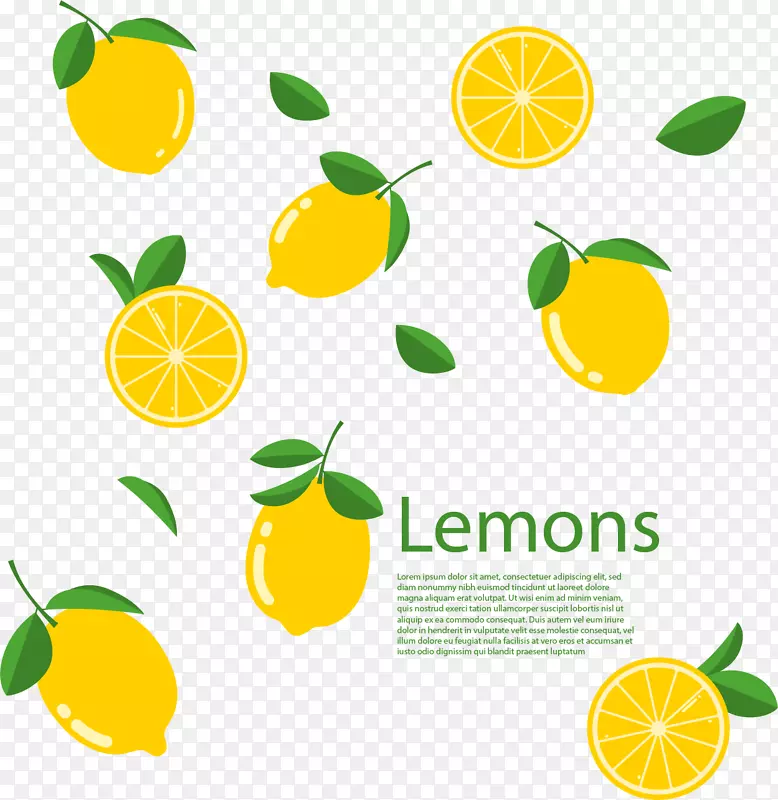 柠檬酸橙柠檬手绘柠檬