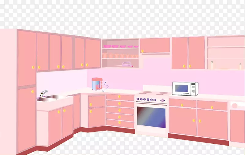 厨房橱柜家具插图.厨房效果