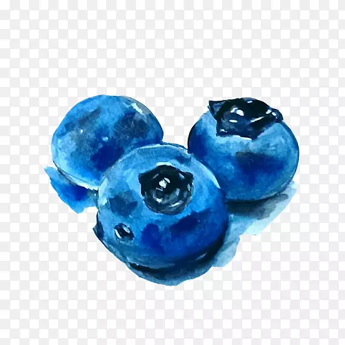 水彩画蓝莓-蓝莓盛开水彩画手