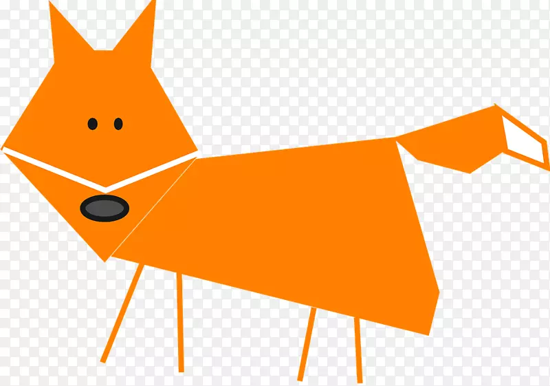 剪贴画-折纸狐