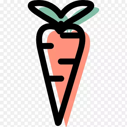 胡萝卜有机食品图标-卡通胡萝卜