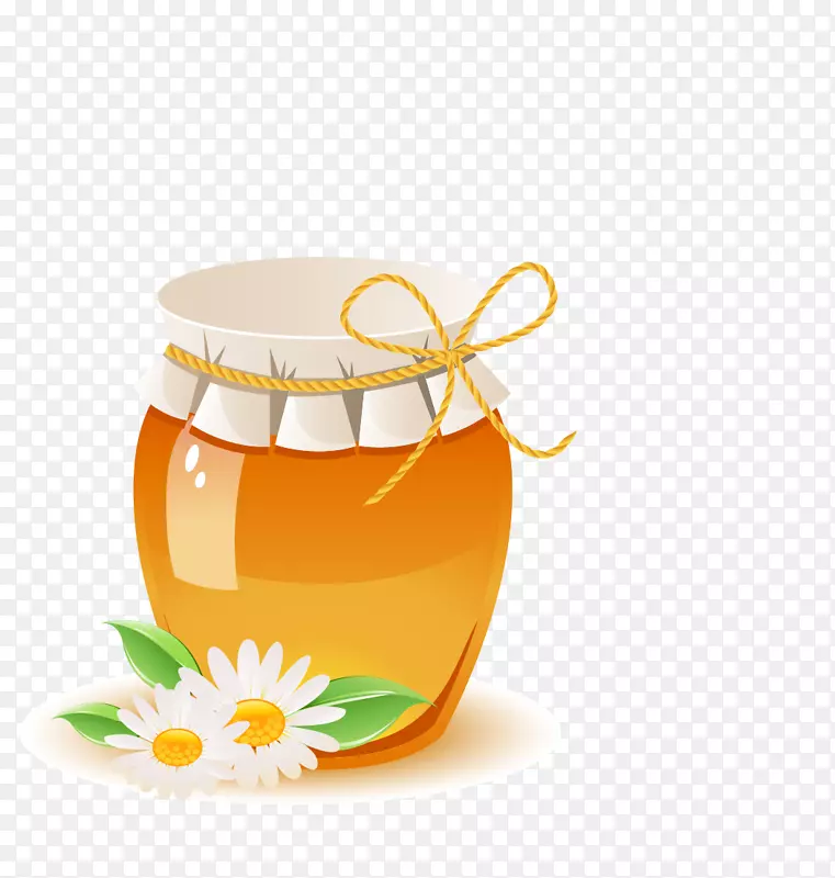 蜜蜂蜂蜜瓶插图-蜂蜜