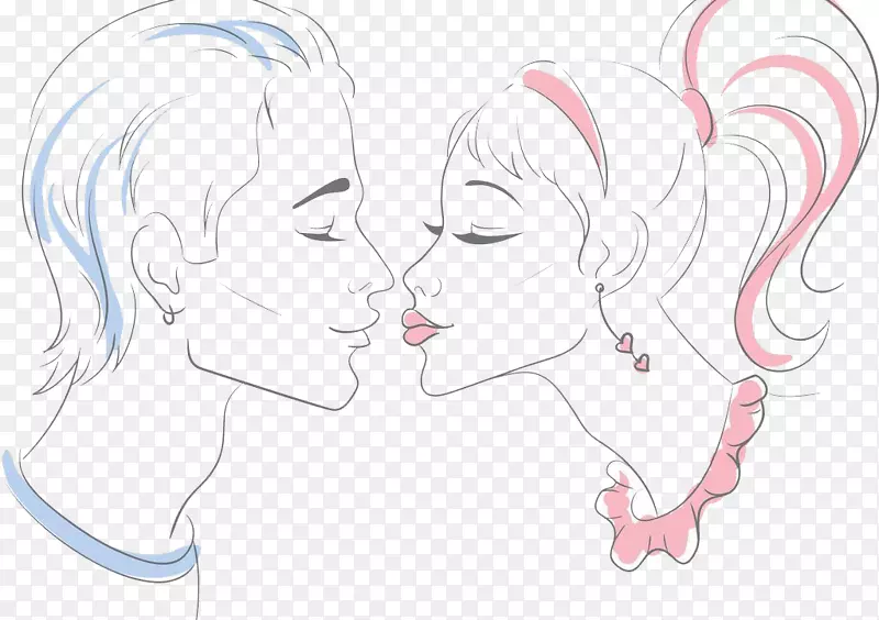 亲吻浪漫爱情插画-亲吻情侣的创作背景