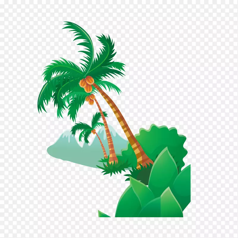 科凯罗斯海滩强制性沙萨戈沙丁-创意海滩椰子树