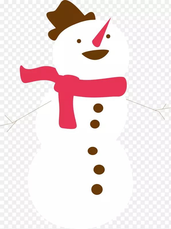 雪人圣诞卡片剪贴画白雪人