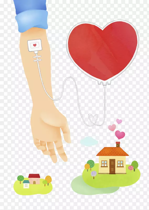 献血设计师插图-献血创意插图