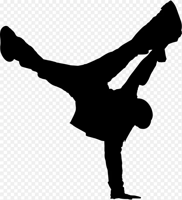 霹雳舞嘻哈舞街舞体操剪影透明