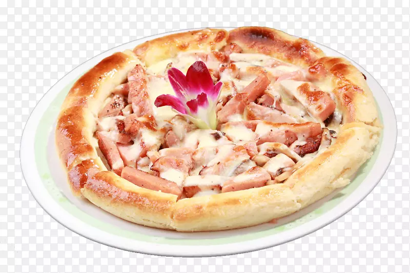 加利福尼亚式比萨饼西西里披萨快餐火腿蘑菇和火腿比萨饼