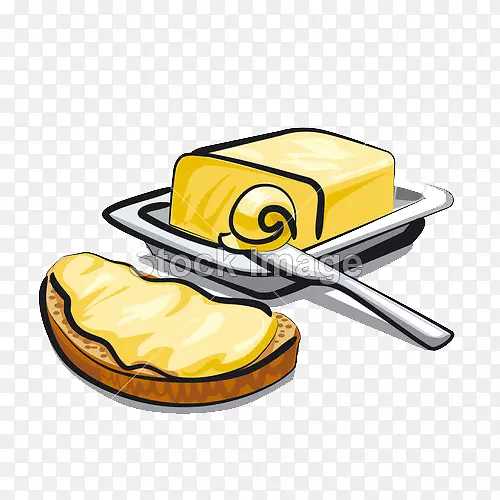 黄油早餐免费内容剪辑艺术手绘黄油面包