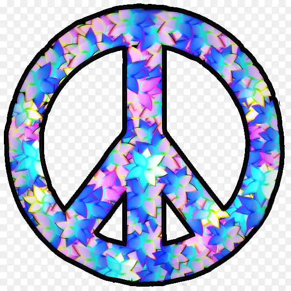 和平符号嬉皮士剪贴画-可爱的和平剪贴画