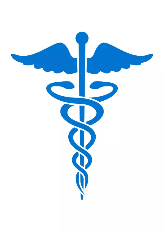 卡杜修斯医生作为医学剪贴画的象征.保健图片
