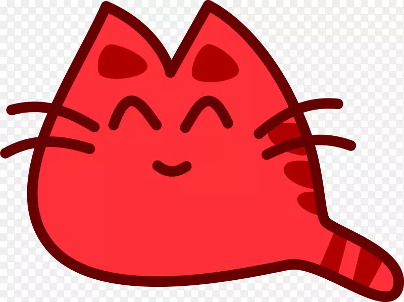 猫剪贴画-红猫剪贴画