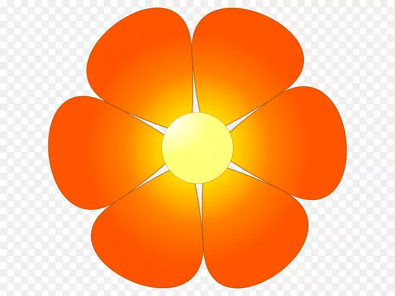 橙色花卉剪贴画-橙色花卉剪贴画