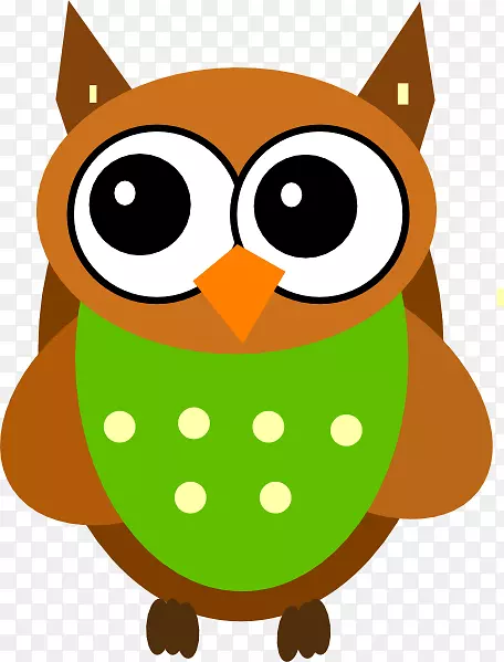 OWL免费内容可伸缩图形剪辑艺术卡通猫头鹰剪贴画