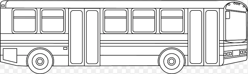 公交巴士着色书校车网页-城市巴士剪贴画
