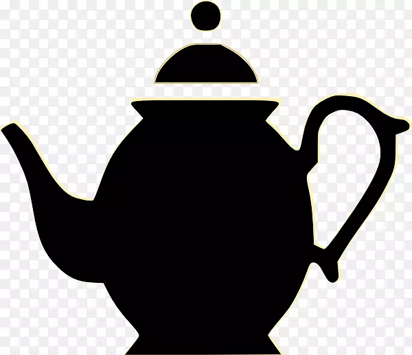 茶壶绿茶茶杯夹艺术茶壶轮廓