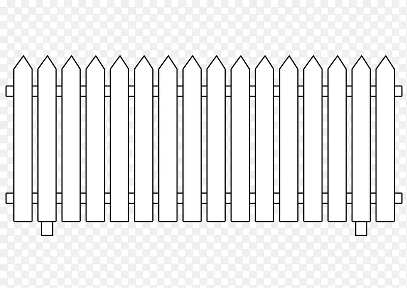栅栏白色平面设计.篱笆峭壁