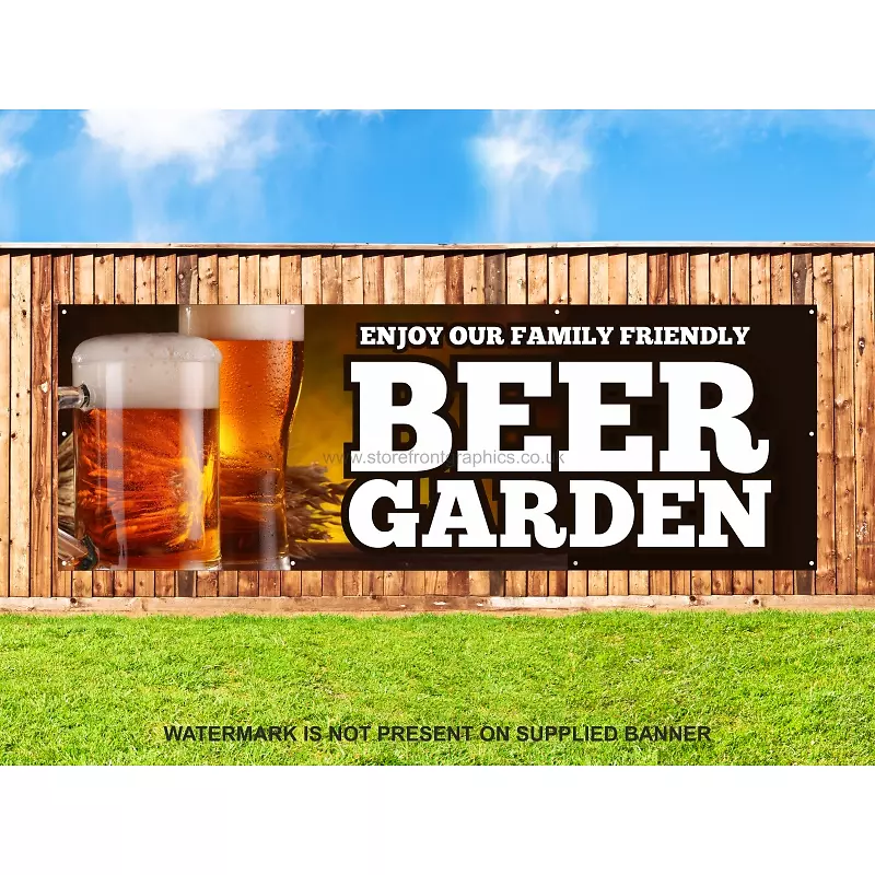 啤酒咖啡厅快餐横幅剪贴画-长方形花园剪贴画