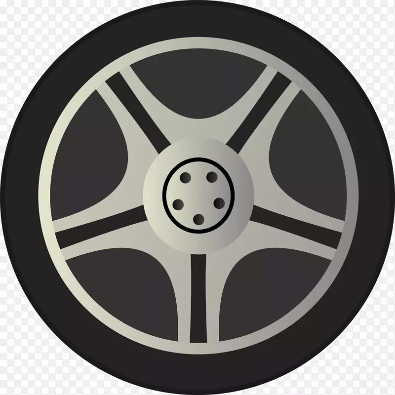 汽车车轮轮辋轮胎剪贴画-大轮胎剪贴件