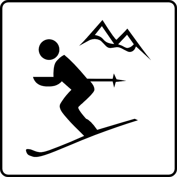 高山滑雪剪贴画滑雪板