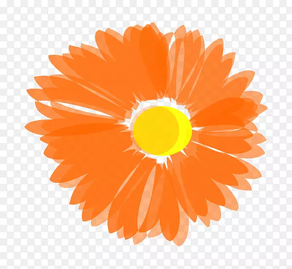 花卉橙花剪贴画-橙色花卉剪贴画