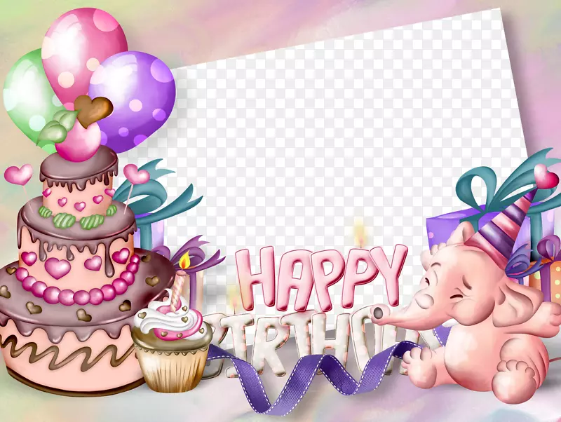生日蛋糕图片框贺卡夹艺术.生日框架