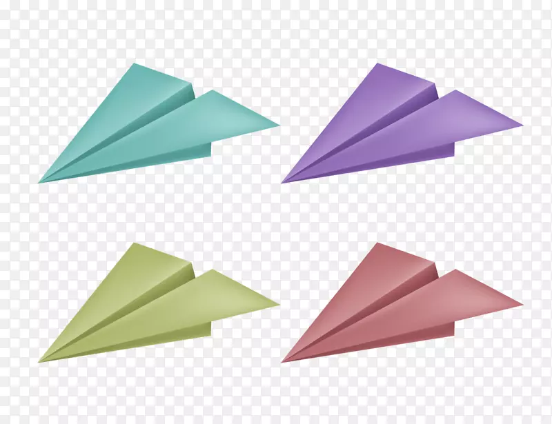 飞机纸平面彩色纸飞机
