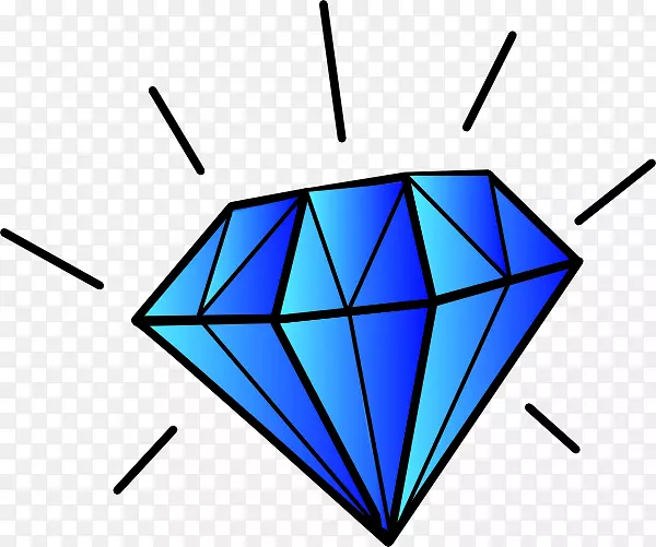 蓝色钻石免费内容剪辑艺术-钻石剪贴画