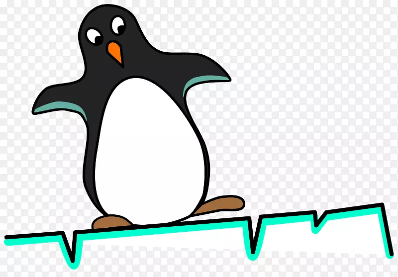 企鹅卡通冰片艺术-皮条客剪贴画